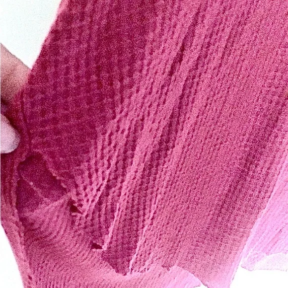 ⭐️Host Pick!⭐️FREE PEOPLE Spring Valley Waffle Knit Top In Cochineal (Pink) L/XL - Picture 7 of 10